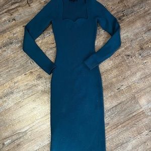 Blue Rachel Roy Long Knit Body Con Maxi Dress